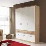 دولاب مودرن ابيض وخشبي