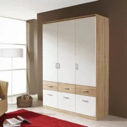 دولاب مودرن ابيض وخشبي