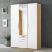 دولاب مودرن ابيض و خشبى